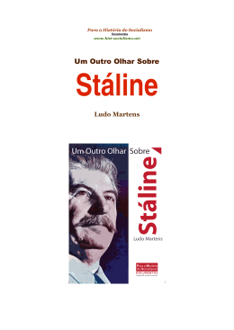 Um Outro Olhar Sobre Stáline - Para a História do Socialismo