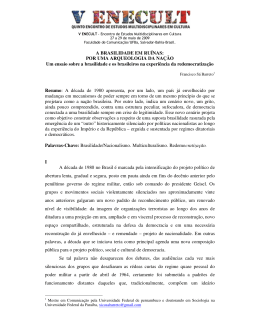 A BRASILIDADE EM RU&Iacute;NAS: POR UMA ARQUEOLOGIA