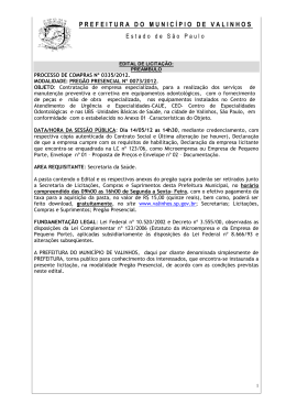 PREFEITURA DO MUNIC&Iacute;PIO DE VALINHOS