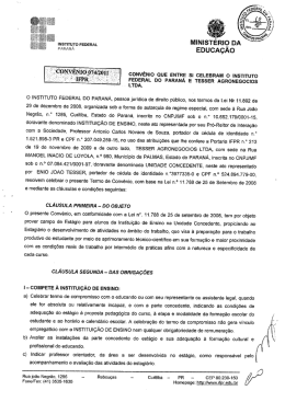 Conv&ecirc;nio 074 2011