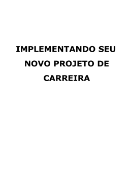 implementando seu novo projeto de carreira