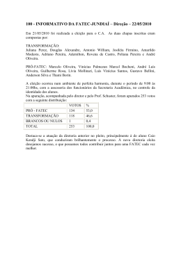 100 - INFORMATIVO DA FATEC-JUNDIAÍ – Direção – 22/05/2010