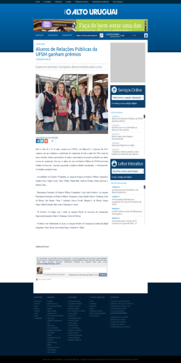 Alunos de Rela&ccedil;&otilde;es P&uacute;blicas da UFSM ganham pr&ecirc;mios