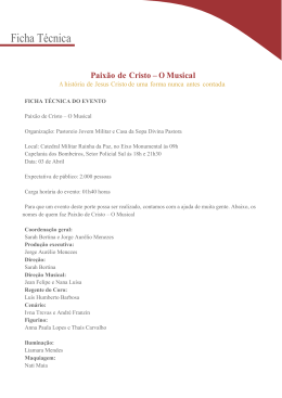 Ficha T&eacute;cnica - Paix&atilde;o de Cristo musical
