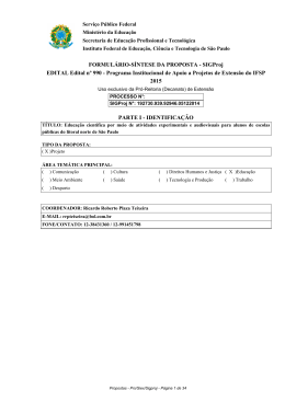 Educa&ccedil;&atilde;o cient&iacute;fica por meio de atividades experimentais e