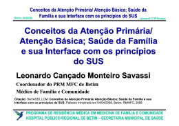 Princ&iacute;pios da APS