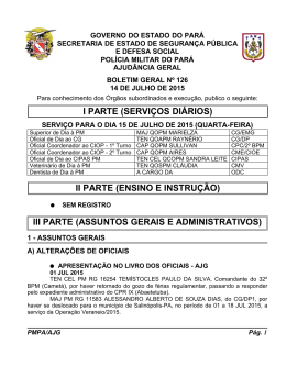 BG 126 - De 14 JUL 2015 - Proxy da Polícia Militar do Pará!