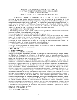 Edital - CESPE / UnB - Universidade de Bras&iacute;lia