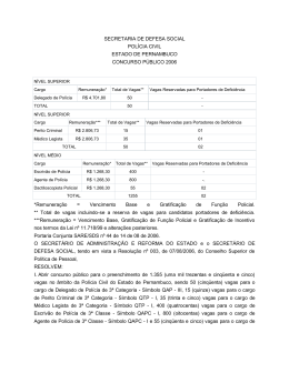 SECRETARIA DE DEFESA SOCIAL POL&Iacute;CIA CIVIL