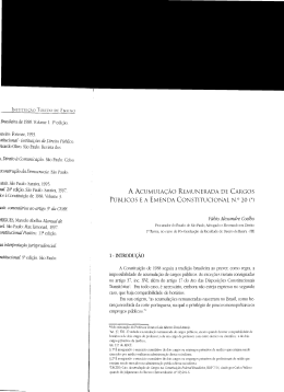 A acumula&ccedil;&atilde;o remunerada de cargos p&uacute;blicos