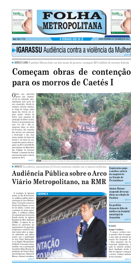Março de 2013 - Folha Metropolitana