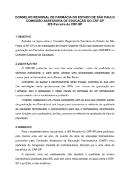 CONSELHO REGIONAL DE FARM&Aacute;CIA DO ESTADO DE - CRF-SP