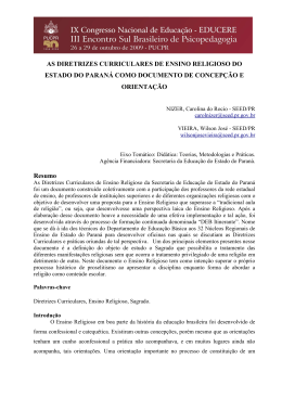 AS DIRETRIZES CURRICULARES DE ENSINO