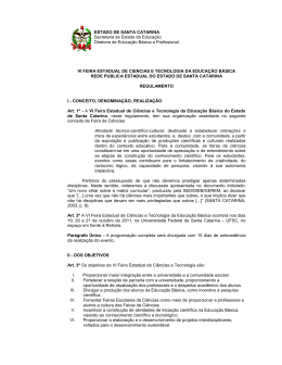 vi feira estadual de ciencias e tecnologia da educa&ccedil;&atilde;o b&aacute;sica rede