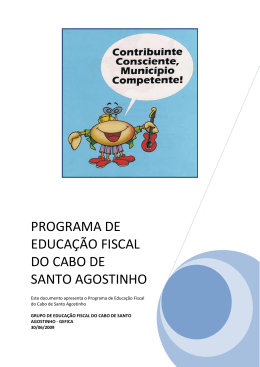 programa de educa&ccedil;&atilde;o fiscal do cabo de santo agostinho