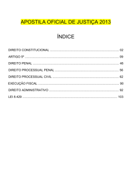 APOSTILA OFICIAL DE JUSTIÇA 2013 ÍNDICE