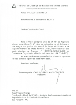 &scaron; E Tribunal de Justi&ccedil;a do Estado de Minas Gerais