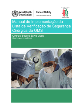 Manual de Implementação da Lista de Verificação de Segurança