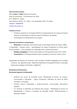 1 Maria Lu&iacute;sa de Solla Mendes da Fonseca Data de