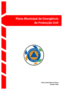 Plano Municipal de Emergência de Protecção Civil