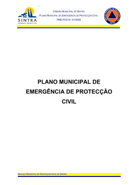plano municipal de emergência de protecção civil