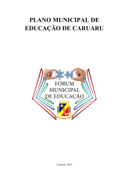 PLANO MUNICIPAL DE EDUCA&Ccedil;&Atilde;O DE CARUARU