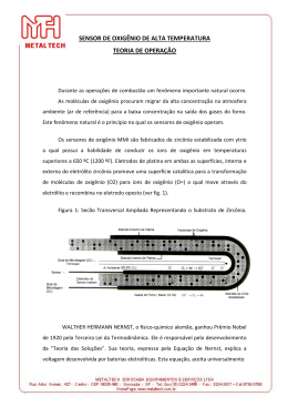 SENSOR DE OXIGÊNIO DE ALTA TEMPERATURA