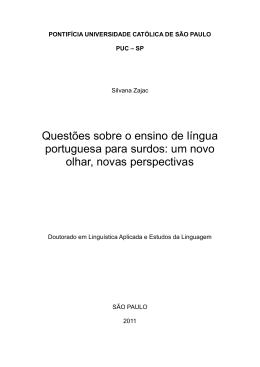 Quest&otilde;es sobre o ensino de l&iacute;ngua portuguesa para surdos: um