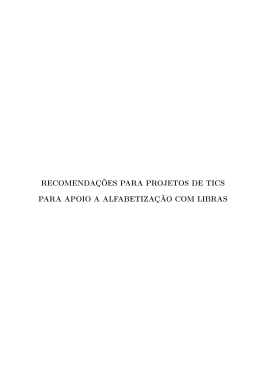 Recomenda&ccedil;&otilde;es para projetos de TICs para apoio &agrave; alfabetiza&ccedil;&atilde;o