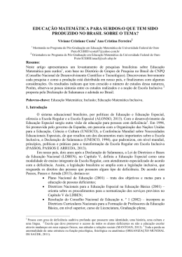 educação matemática para surdos:o que tem sido produzido
