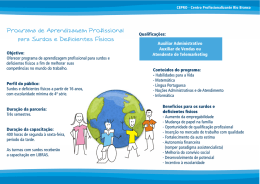 Para Surdos e DePreian`tes F&iacute;sicos - Centro Profissionalizante Rio