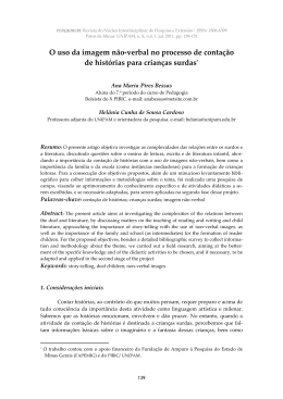 O uso da imagem n&atilde;o-verbal no processo de conta&ccedil;&atilde;o