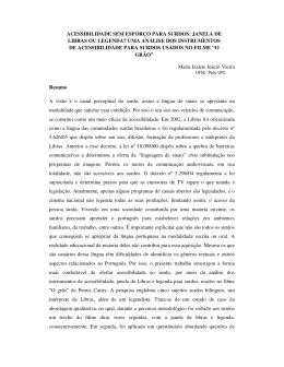 ACESSIBILIDADE SEM ESFOR&Ccedil;O PARA SURDOS: JANELA DE