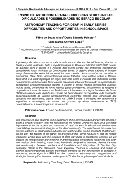 ensino de astronomia para surdos nas séries iniciais
