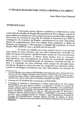 o TRABALHADOR POR coNTA PRÓPRIA NA - Abep