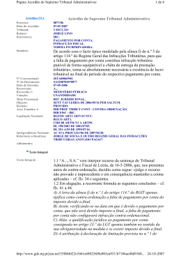 Ac&oacute;rd&atilde;o do Supremo Tribunal Administrativo De acordo com