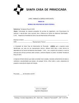 Atestado de Visita Técnica - Irmandade da Santa Casa de