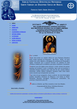 Sejam bem-vindos ao website oficial de nossa Paróquia Ortodoxa