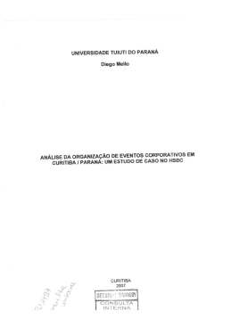 an&aacute;lise da organizacao de eventos corporativos em - TCC On-line