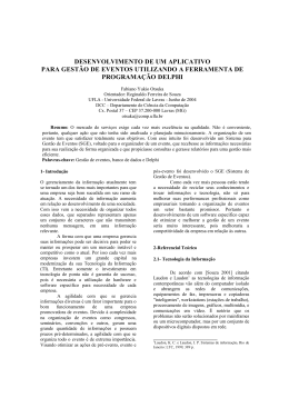 DESENVOLVIMENTO DE UM APLICATIVO PARA GEST&Atilde;O