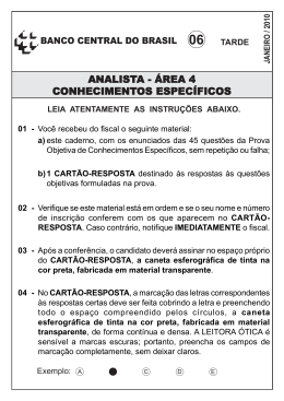 PROVA 6 - Funda&ccedil;&atilde;o Cesgranrio
