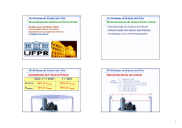 Dimensionamento de Enlaces Ponto-a-Ponto