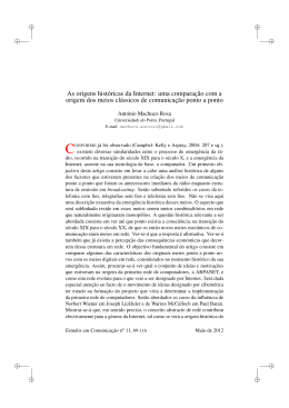 As origens hist&oacute;ricas da Internet: uma compara&ccedil;&atilde;o com a origem