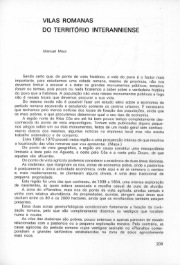 VILAS ROMANAS DO TERRITÓRIO INTERANNIENSE