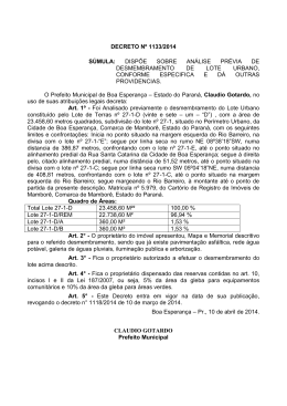 Decreto n° 1133-2014 lotemanto se antonio revogando decreto