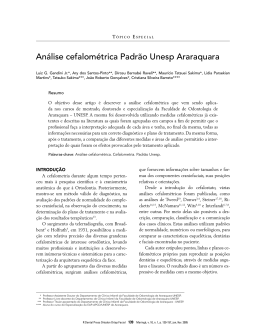 An&aacute;lise cefalom&eacute;trica Padr&atilde;o Unesp Araraquara