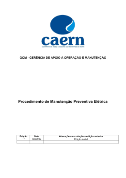 Procedimento de Manutenção Preventiva Elétrica