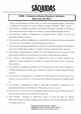 CEPE - CONSELHO DE ENSINO PESQUISA E EXTENS&Atilde;O