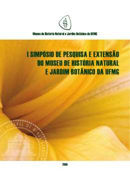 I Simpósio de Pesquisa e Extensão do Museu de História Natural