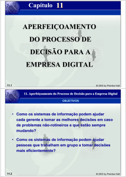 11 aperfei&ccedil;oamento do processo de decis&atilde;o para a empresa digital